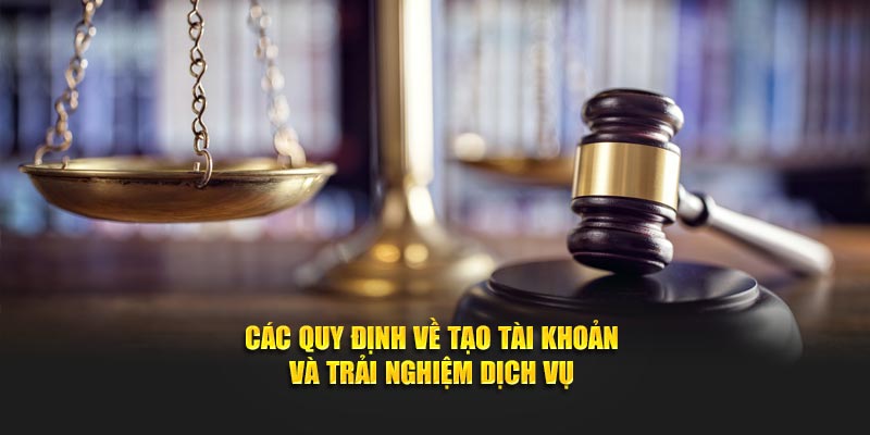 Các quy định về tạo tài khoản và trải nghiệm dịch vụ